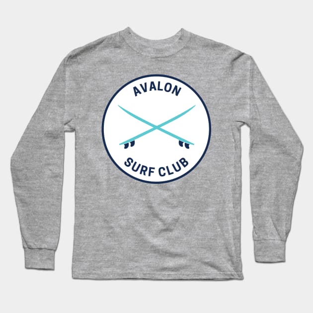 Vintage Avalon Surf Club Long Sleeve T-Shirt by fearcity